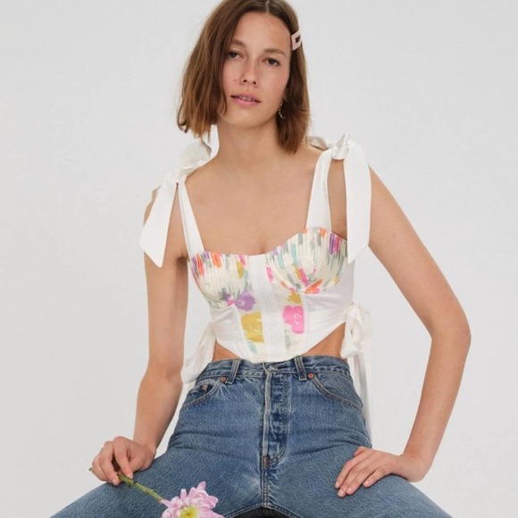 for love and lemons pierre bustier top